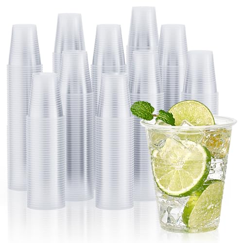 2000 Pack 12 OZ Clear Disposable Plastic Drinking Cups for Business (2000 Count)