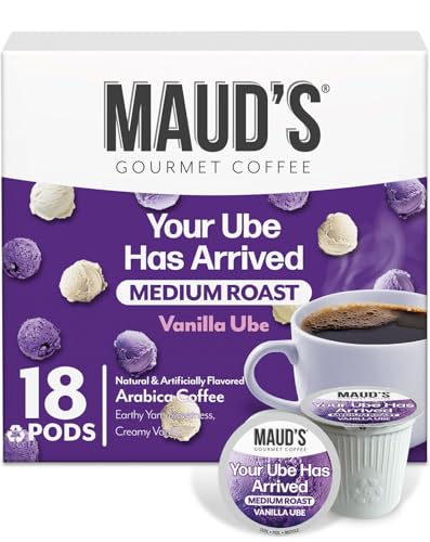 Vanilla Ube Flavored Medium Roast Coffee Pods (18 Count)
