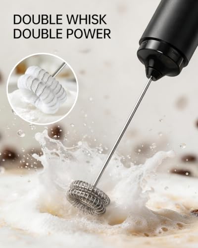 Upgraded Rechargeable Milk Frother Handheld