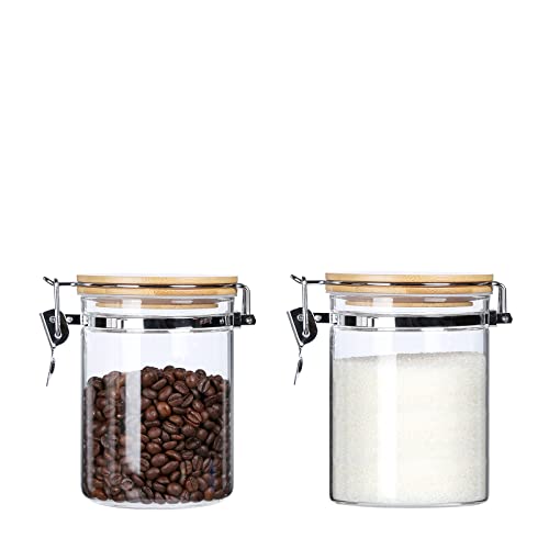 Borosilicate Glass Sealed Jars with Airtight Lid (2 Count)