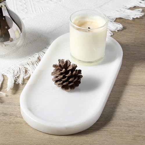 African Natural White Marble Decorative Tray