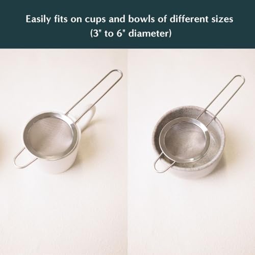 Large Stainless Steel Matcha Tea Sifter with Handle Matcha Set