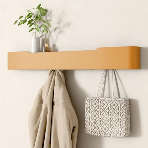 Wall Mounted Coat Rack with Shelf