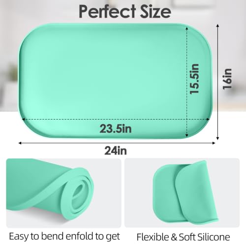 Silicone Coffee Maker Mat with Lip for Countertops