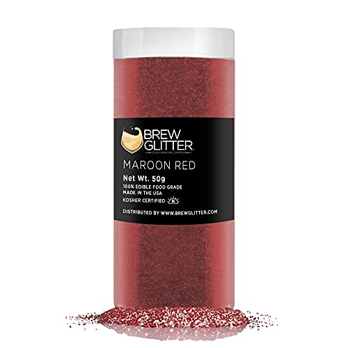 Maroon Red BREW GLITTER Edible Glitter For Drinks