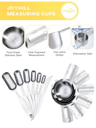 Measuring Cups and Spoons Set of 13 Piece (8 Fl Oz)