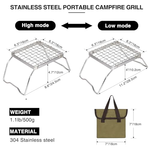 6" Small Folding Campfire Grill