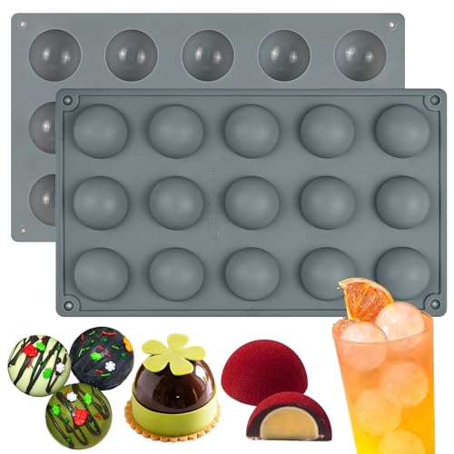 Semi Sphere Silicone Mold for Chocolate Truffles (30 Count)