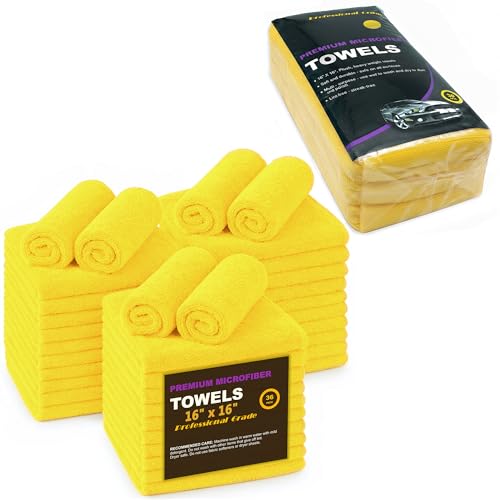 Yellow Microfiber Cleaning Towels (36 Count)