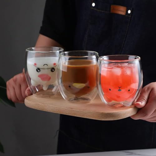 Duck Mug Cute Mugs Glass Double Wall Insulated Glass Espresso Cup