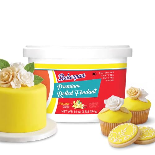 Premium Rolled Yellow Fondant for Cake Decorating (16 Ounce)