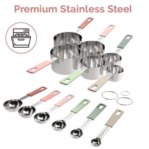 22 Piece Stainless Steel Measuring Cups and Spoons Set
