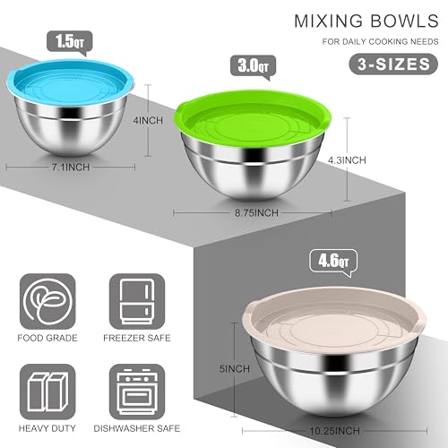 Mixing Bowls with Airtight Lids (6 Count)