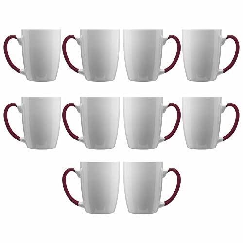 Java Two Tone Coffee Mugs 12 oz. Set of 10 (10 Count)