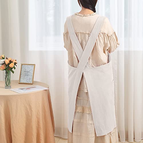 Soft Cotton Linen Apron for Women