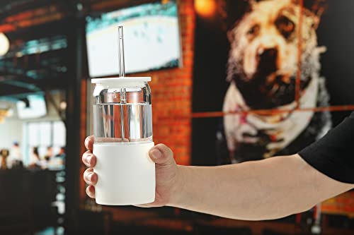 Glass Tumbler with Straw and Lid