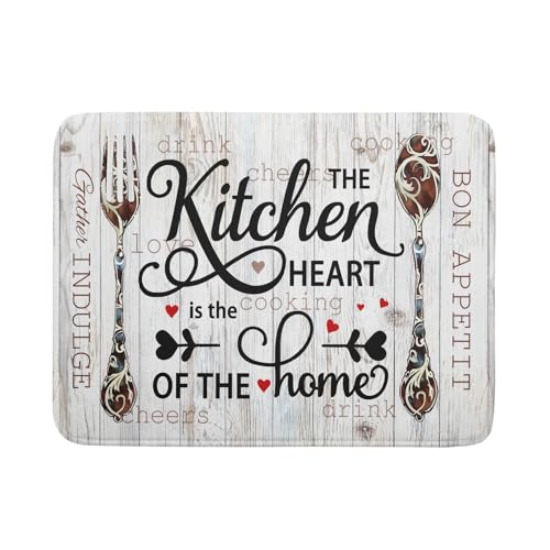18"x24" Dish Drying Mat The Kitchen is The Heart of The Home