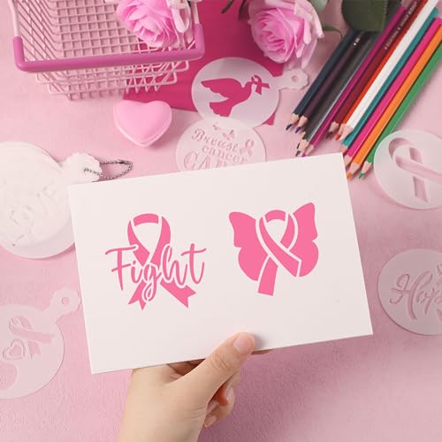 36pcs Breast Cancer Awareness Cookie Stencils for Baking Party (36 Count)