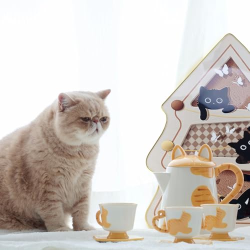 Ceramic Cat Tea Set