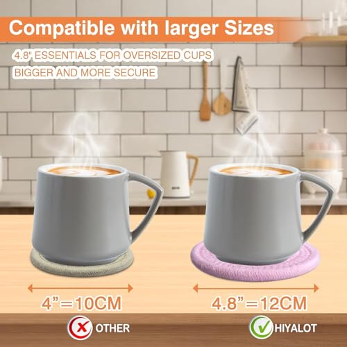 4.8" Sakura Pink Cotton Coasters for Drinks Set of 2 (2 Count)