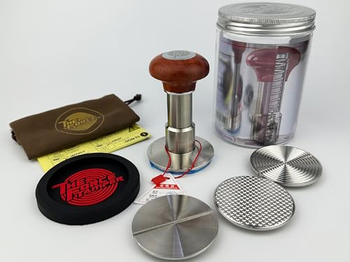 58.35mm TRI Dis Set Reddish Brown Wooden Jellyfish Handle Coffee Tamper
