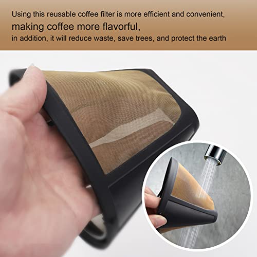 2 Pack Reusable Coffee Filters #4 for Ninja Dual Brew Coffee Maker (2 Count)