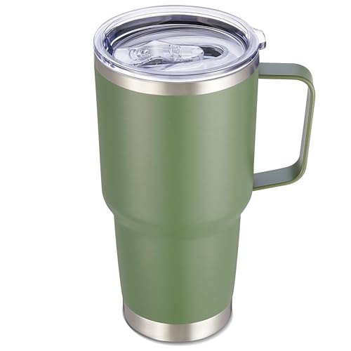 30 oz Stainless Steel Tumbler with Handle and Lid