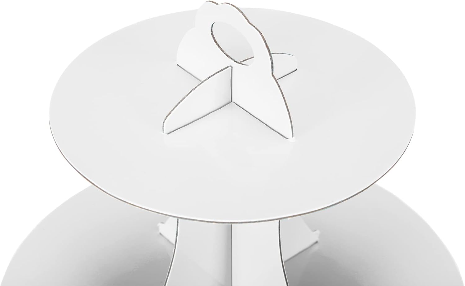 3-Tier Cupcake Stand, Cake Stand holder, Tiered DIY Cupcake Stand Tower for Dessert Table Displays, Birthday Theme Party Favors Decoration, Floral Tea Party, 12" W x 12.8" H, White