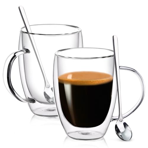 Double Wall Glass Coffee Mugs (2 Count)
