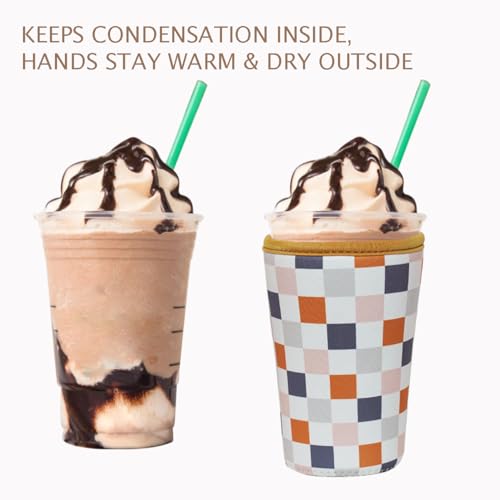Reusable Insulated Neoprene Iced Coffee Cup Sleeve