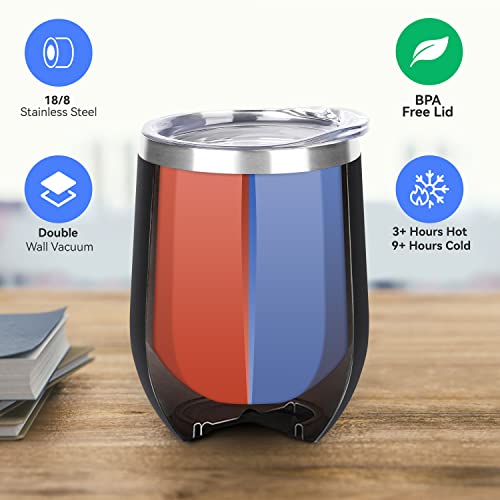 Stainless Steel Wine Tumbler Bulk with Lid (16 Count)