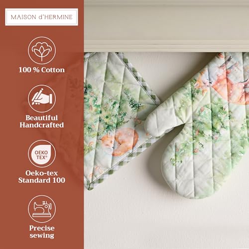100% Cotton Oven Mitt & Pot Holder Set (2 Count)