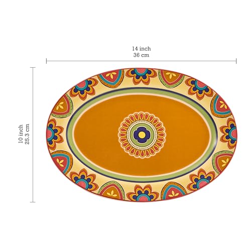 Tunisian 16 plus 14 inch Oval Platters Set (2 Count)