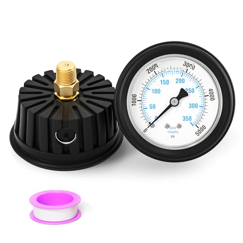 0 5000PSI Stainless Steel Liquid Filled Pressure Gauge