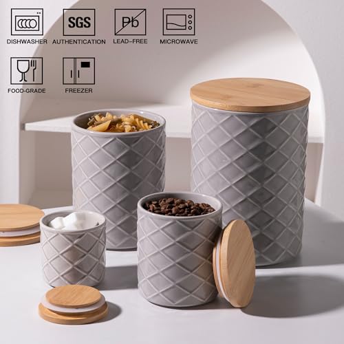 Sweejar Ceramic Canisters Sets for Kitchen Countertop
