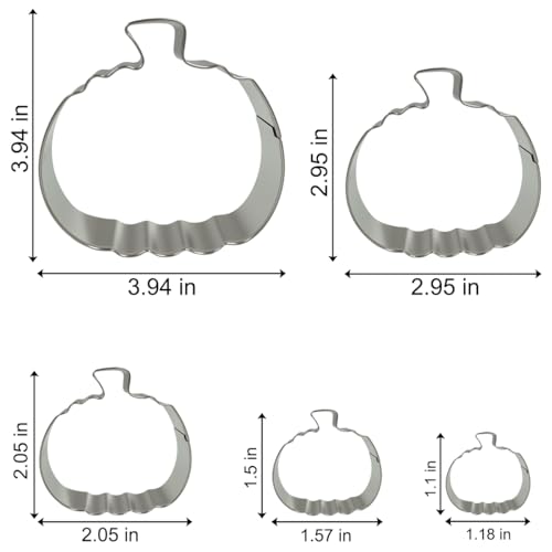 Pumpkin Cookie Cutters Set with Box (5 Count)