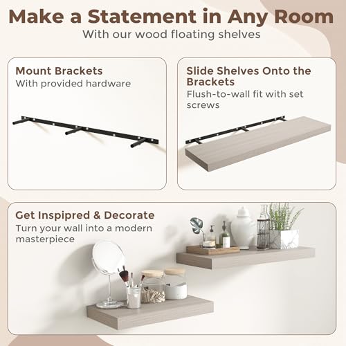 72 Inch Floating Shelves