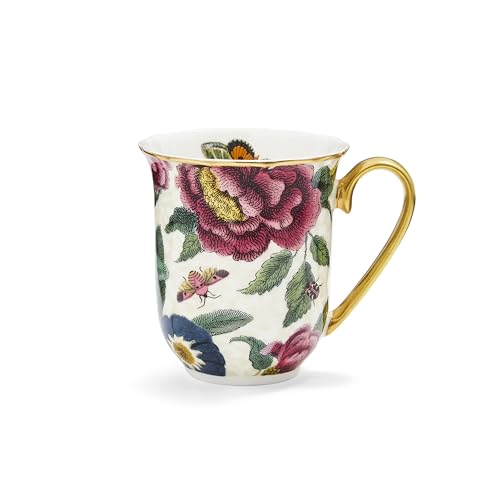 Creatures of Curiosity Collection Cream Floral Coffee Mug