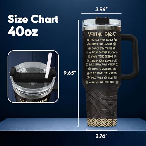 Valhalla Viking 40 oz Tumbler with Handle