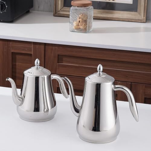 Stainless Steel Teapot with Infuser Silver 58Oz