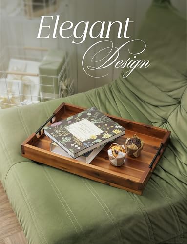 20"x14" Wooden Large Ottoman Tray