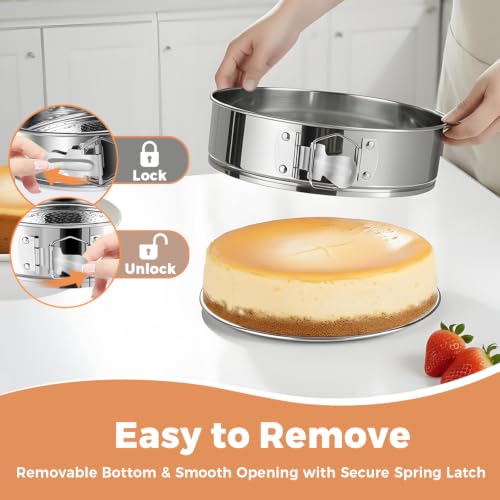 Non toxic Springform Pan 9 Inch Nonstick Cheesecake Pan with Sleeve (24.99 Count)