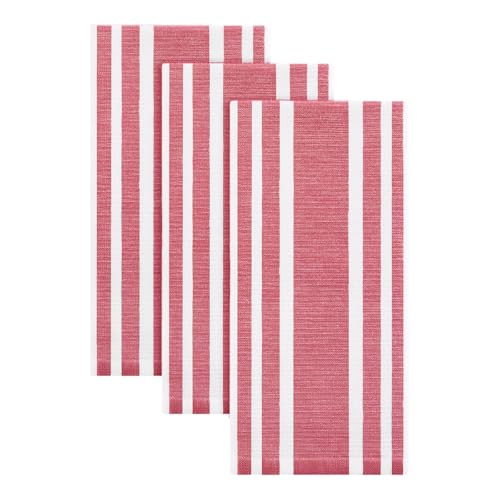Premium Cotton Stripe Kitchen Towels 3 Pack (3 Count)