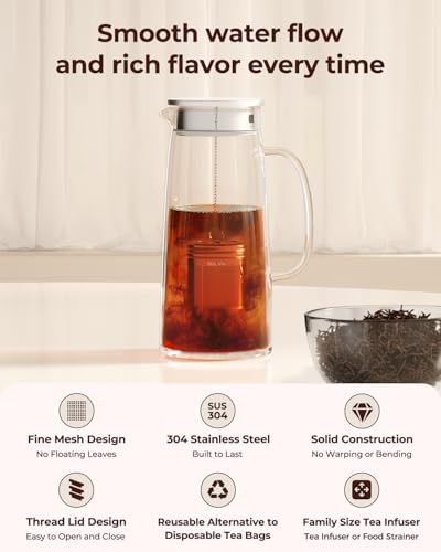 2 Pack Extra Large Tea Infuser for Loose Leaf Tea & Spice Ball (2 Count)