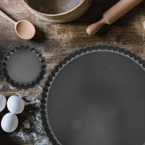 Mini Tart Pans with Removable Bottom 4 inch Set of 10 Non (10 Count)