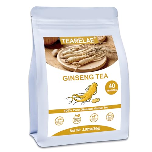 Ginseng Tea 40 Herbal Tea Bags (40 Count)