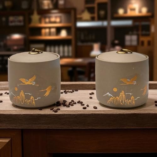 Ceramic Canister with Airtight Lid (2 Count)