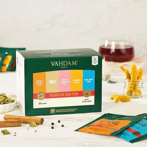 Assorted Chai Tea Bags Sampler (20 Count)