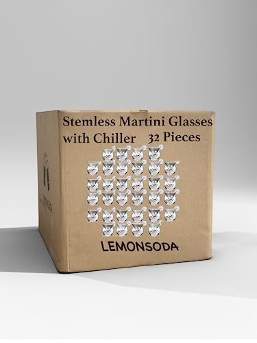 Stemless Martini Glasses with Chiller