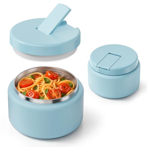 13.5oz Soup Thermo for Hot Food Kids with Buckle Lid Insulated Vacuum Food Jar Wide Mouth Leakproof Stainless Steel Lunch Container